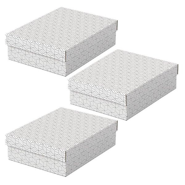 Esselte 628284 3 Scatole Per La Casa Da 8,0 L Bianche 26,5 X 36,0 X 10,0 Cm-image