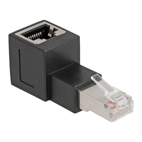 Delock 87861 Delock RJ45 Stecker Zu RJ45 Bu Adapter Cat.6A 90° Gewinkelt-image
