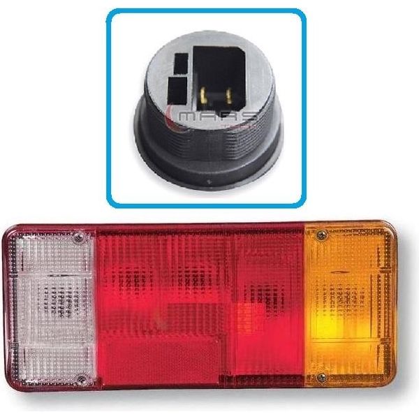 Bremsleuchte Hinten Rechts Iveco Daily Eurocargo, Fiat Ducato, Peugeot Boxer, Renault Master Mascott, Citroen Jumper, 500356782, 01904639, 01904639, 01907700, 01907700, 04808772, 04808774 | Mit Stecker-image