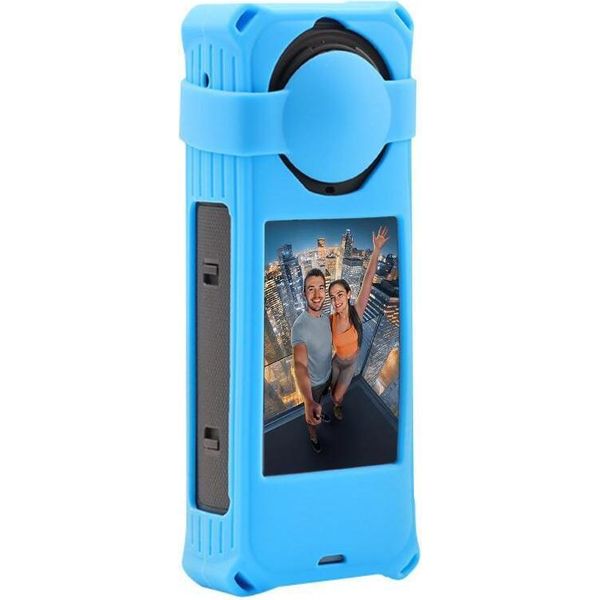 Inf Custodia Protettiva In Silicone Per La Fotocamera Insta360 X5 Blu-image