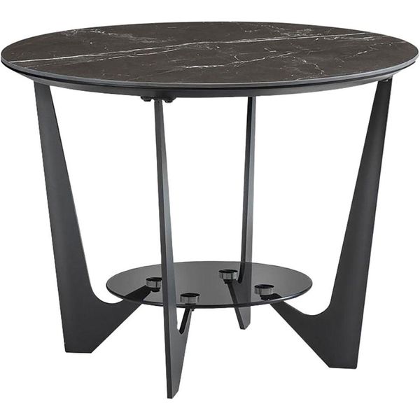 Couchtisch Paroli, Schwarz (Schwarz, Schwarz, Schwarz Marmorisiert), B:60Cm H:42Cm T:60Cm, Tische, Couchtisch-image