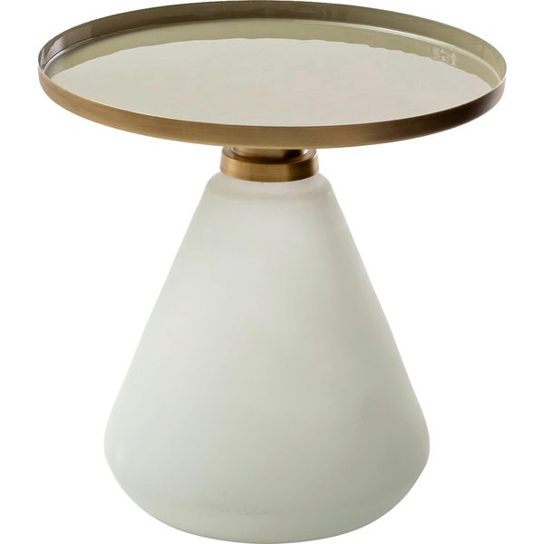 Beistelltisch Paroli "Larsii", Weiß (Weiß, Gold), B:45Cm H:45Cm T:45Cm, Tische, Beistelltisch-image