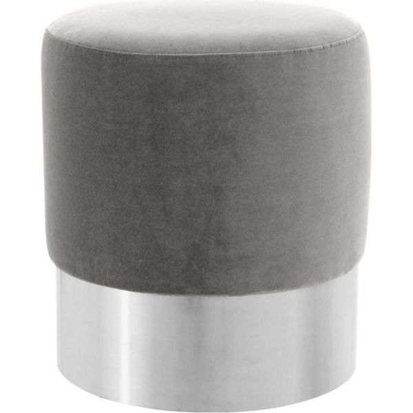 Casa Padrino Sgabello Grigio / Argento Ø 40 X H. 45 Cm - Mobili Per Hotel-image