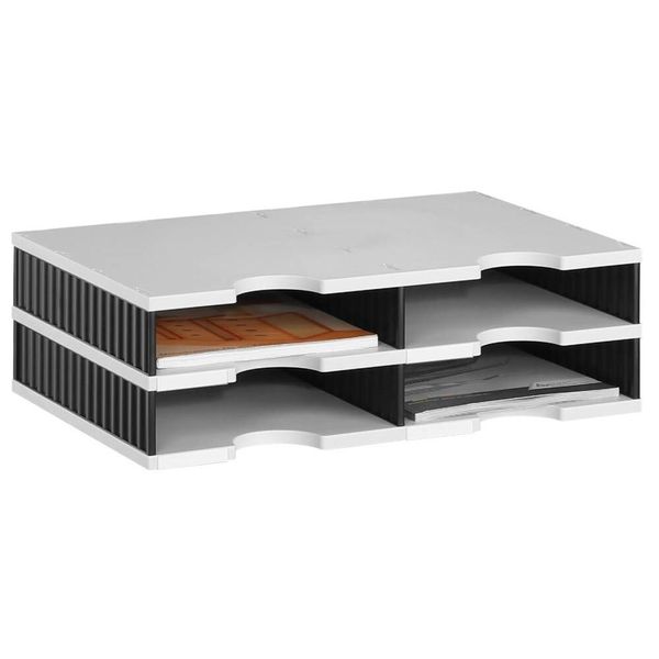 Styro 268-0202.98 Stazione Di Smistamento Styrodoc Grigio/Nero Con 4 Scomparti-image