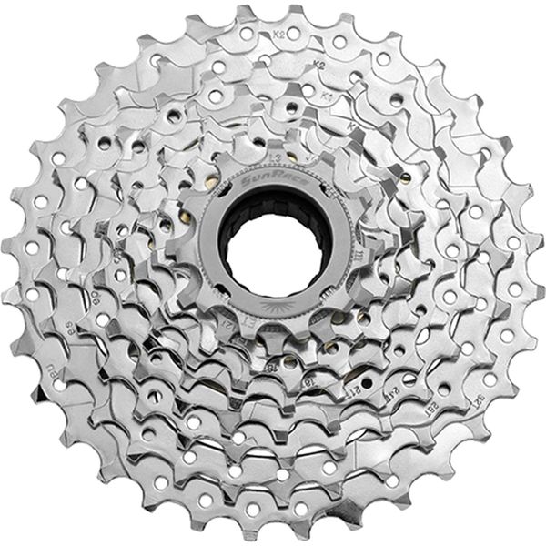 Ruota Libera Sunrace MFEX9 E-Bike 9V 11-32T Alluminio Argento/Oro-image