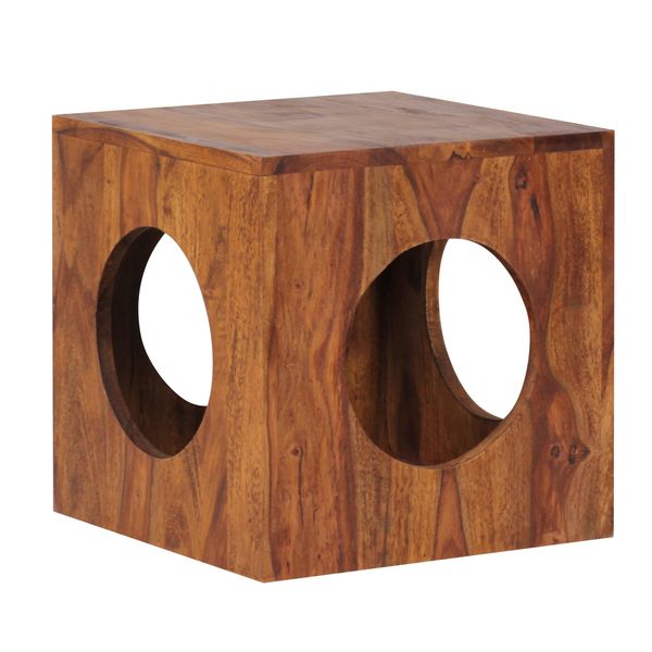 Wohnling Tavolino In Legno Massiccio Sheesham 35 X 35 Cm Cube; WL1.560-image
