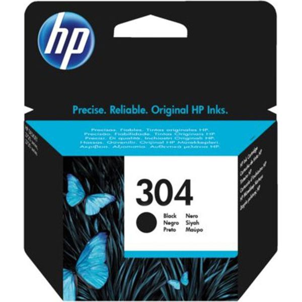 Hp 304 Black Original Ink Cartridge Cartuccia D'inchiostro 1 Pz Resa Standard-image