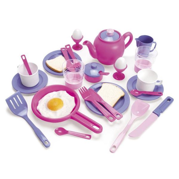 Dantoy 33 Pezzi Cucina Principessa Servizio Per Bambini Per Gioco Cucina Bambole Stoviglie-image