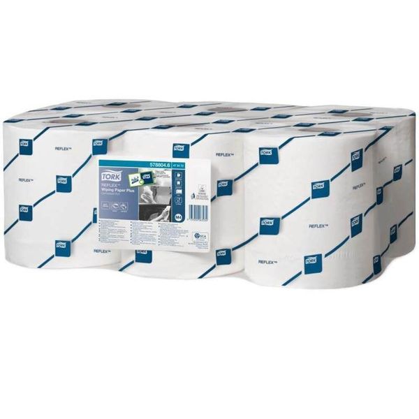 Tork 473472 6Er Putztuchrollen Reflex™ M4 Advanced 2-Lagig Weiß, 450 BläTter-image