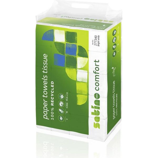 Satino By Wepa PapierhandtüCher Comfort Interfold-Falzung 2-Lagig 3.000 TüCher (277340)-image