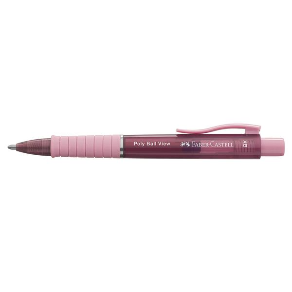 FABER-CASTELL 145753 FABER-CASTELL Biros Poly Ball View Rosa Colore Scrittura Blu-image