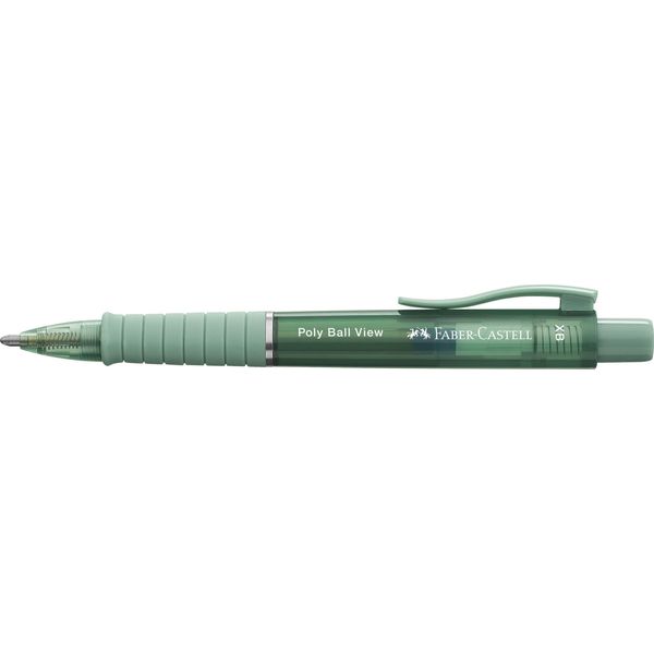 FABER-CASTELL 145754 FABER-CASTELL Biros Poly Ball View Verde Colore Di Scrittura Blu-image