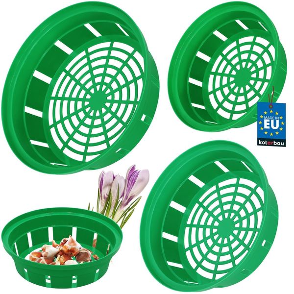 Kotarbau Set Di 3 Cesti Per Bulbi 200 Mm 230 Mm 260 Mm Cesto Per Piante Bulbi Da Fiore Vassoio Per Piante Robusta-image