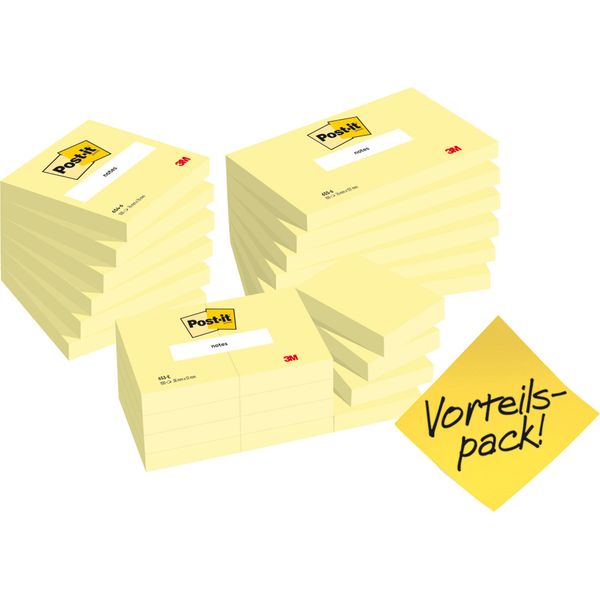 Post-It Sticky Note 6546-6556+65312 100 Fogli Assortiti Giallo 24Pz.-image