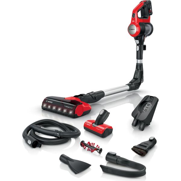 Bosch BCS711PET Stick Vacuum/Electric Broom Battery Dry Bagless 0.3 L Black Red 3 Ah-image