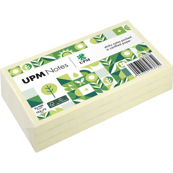 Upm Notes Sticky Note 5655-01PG-3 125X75Mm 100 Fogli Ge 3Pz.-image