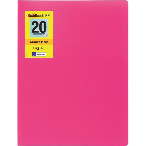 Pagna 21012-34 Pagna Sichtbuch "School"", Din A4, Mit 20 HüLlen, Dunkelrosa"-image