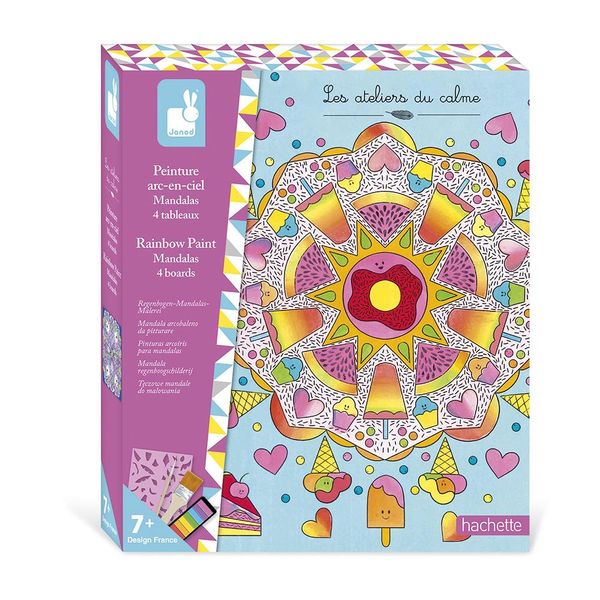 Janod Set Creativo Mandala Arcobaleno Da Colorare Per Bambini Crafting-image