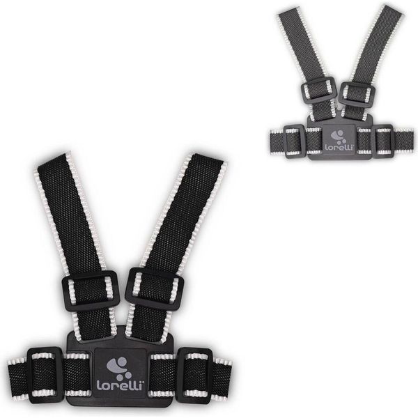 Imbracatura Di Sicurezza Per Bambini Lorelli Baby Walk, Imbracatura Da Corsa, Linea Da Corsa, Imbracatura Regolabile Nera-image