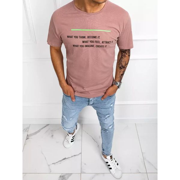 Dstreet T-Shirt Uomo Stampata Darvan Rosa M-image