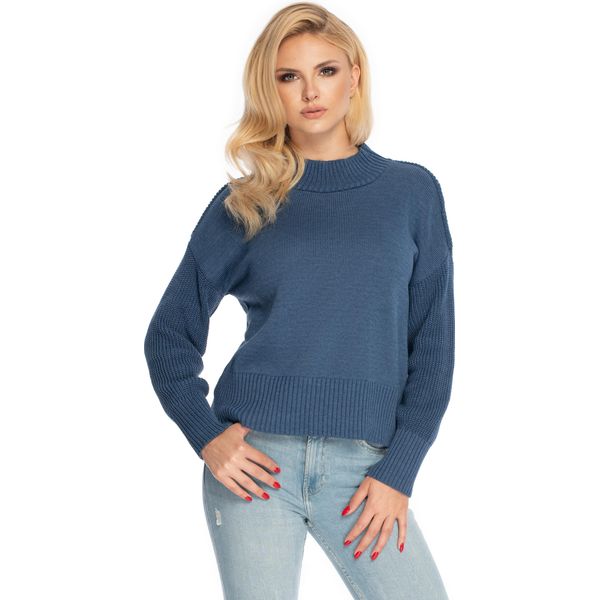 Peekaboo Pullover Donna In Cotone Con Dolcevita Basso Crema Patak Jeans Universale-image