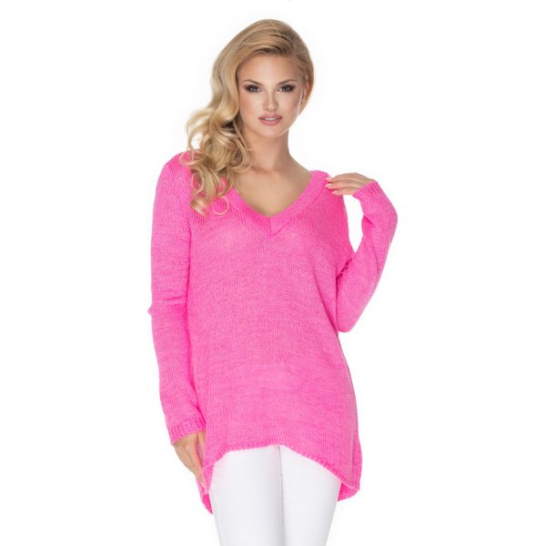 Peekaboo Maglione Donna Largo E Oversize Con Scollo A V Ercsi Sky Blue Universal-image