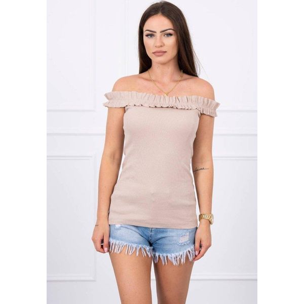 Kesi Camicetta Spagnola Da Donna Con Volant Igraimue Beige Universale-image