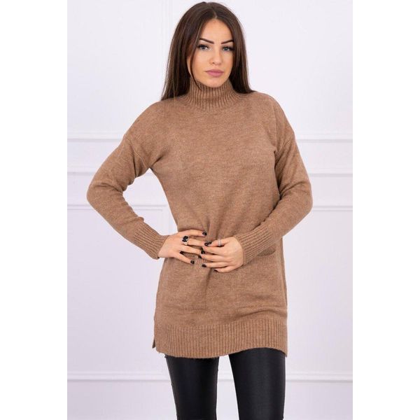 Kesi Maglione Lungo Da Donna Alberte Camel Universal-image