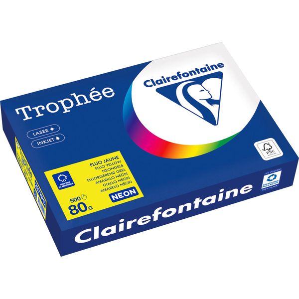 Clairefontaine Kopierpapier 2977PC A4 80G Neongelb 500Bl-image