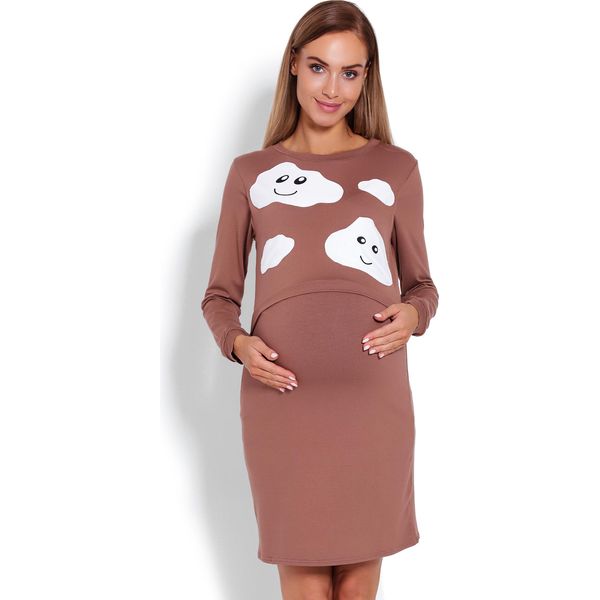 Peekaboo Camicia Premaman Donna Alethrisei Cappuccino L/Xl-image