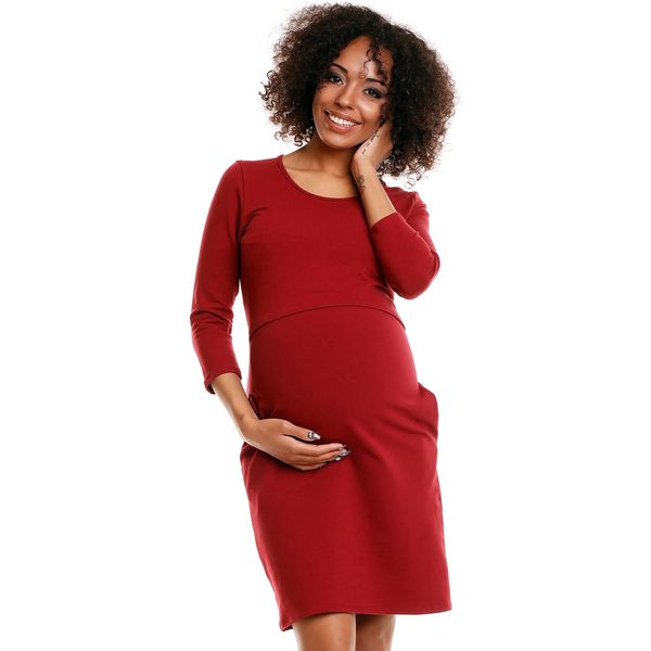 Peekaboo - Vestito Maternità Donna Shtobbah Borgogna Xxl-image