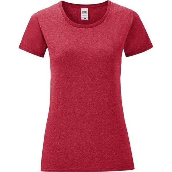 Fruties Maglietta A Maniche Corte Da Donna Hedon Vintage Heather Red S-image