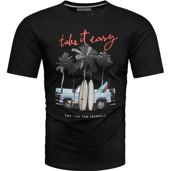 Recea T-Shirt A Maniche Corte Da Uomo Ahuru Nero M-image