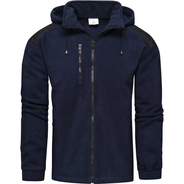 Recea Felpa Con Zip Da Uomo Kthjellor Navy L-image