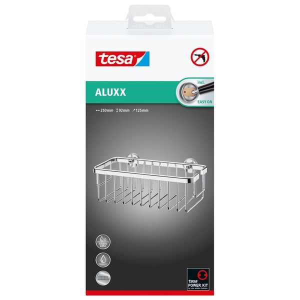 Tesa® 40201-00000-00 Cestino Portaoggetti A Un Piano M, Alluminio Cromato-image