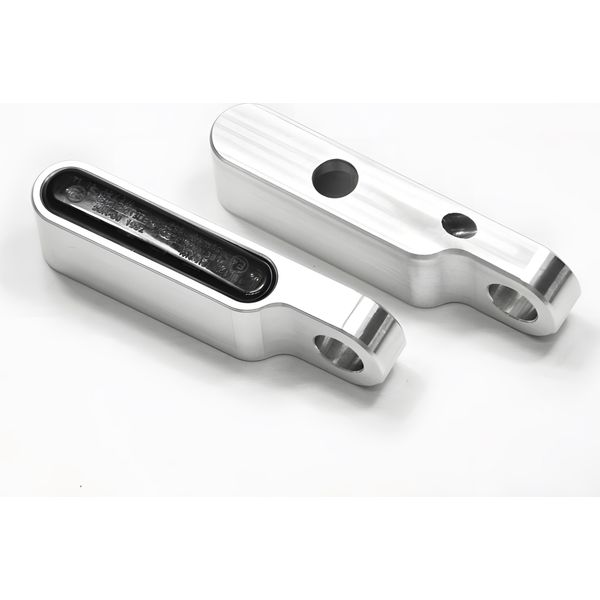 Indicatore Led Incorporato Con Luce Di Posizione Per Raccordi Manubrio In Argento Tipo1-image