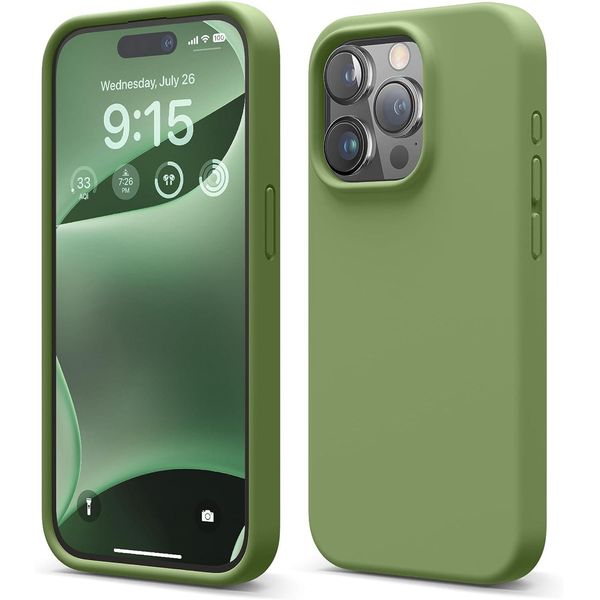 Custodia Elago In Silicone Premium Per Iphone 15 Pro Verde Cedro-image