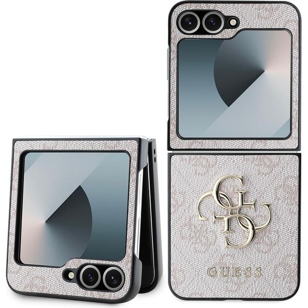 Guess Guhczf64Gmgpi Z Flip6 F741RóżOwy/Pelle Rosa 4G Logo In Metallo-image