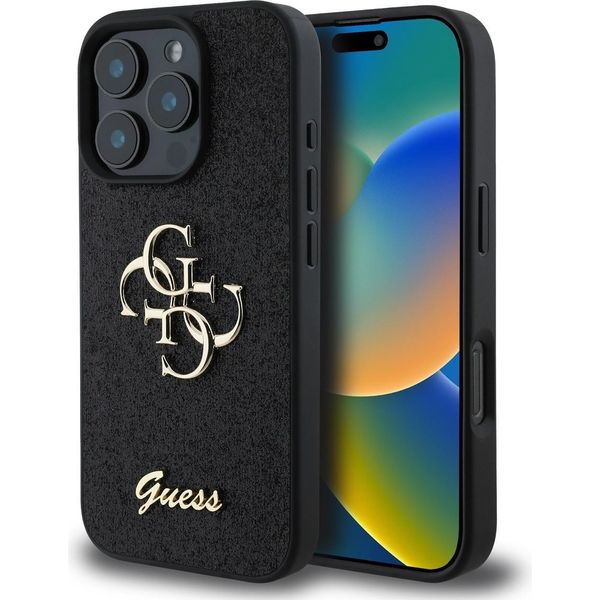 Guess Guhcp16Xhg4Sgk Iphone 16 Pro Max 6,9 Czarny/Nero Custodia Rigida Fissa Glitter Big 4G-image