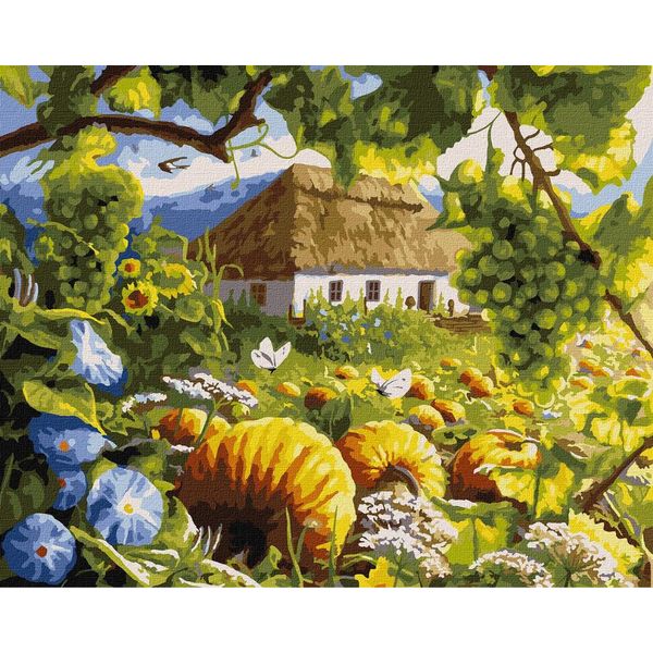 Pittura Da Numeri Con Telaio Quadri Da Dipingere - Casa Di Campagna 50X40 Cm-image