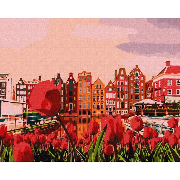 Pittura Da Numeri Con Telaio Quadri-Bellezza Di Amsterdam 50X40 Cm-image