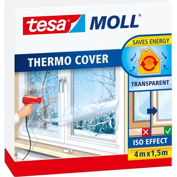 Tesa 05432-00000-01 Moll Thermo Cover Pellicola Isolante Per Finestre 4,0 M X 1,5 M-image