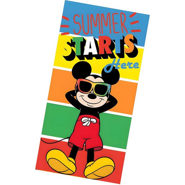Disney Mickey Mouse Telo Da Bagno | Telo Da Spiaggia Xl 67X137 Cm Ragazzi Estate-image
