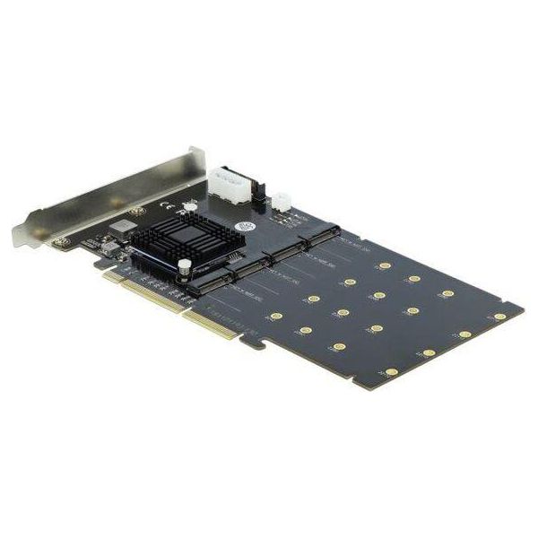 Delock Scheda Pci Express X8/X16 > 4 X Nvme Interna M.2 Key M - Speicher-Controller - M.2 - Scheda M.2 - Pcie 3.0 X16 (904-image