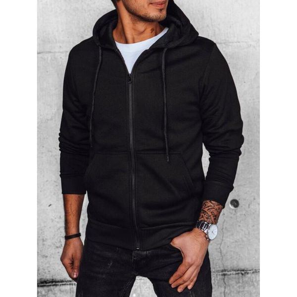 Dstreet Felpa Con Cappuccio Con Zip Nera Da Uomo Manurah L-image