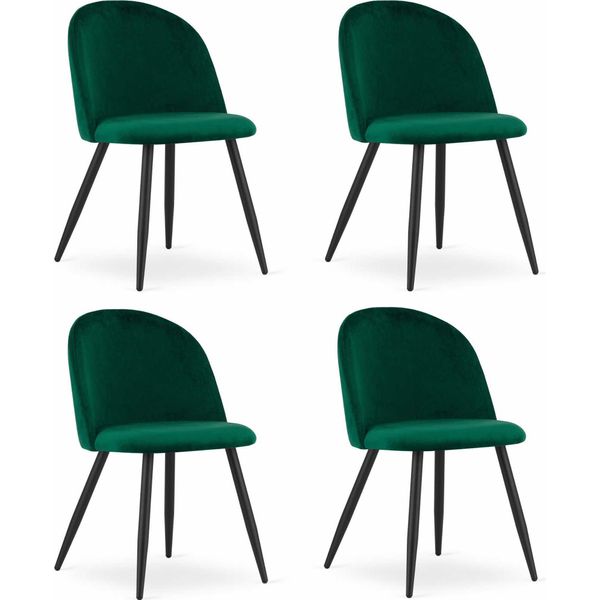 Sedia Valora Bello X4 | Set Completo Di Sedie Per Sala Da Pranzo O Per Ospiti-image