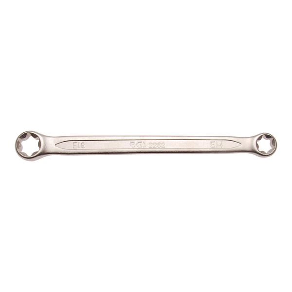 Bgs Doppel-RingschlüSsel Mit E-Profil-RingköPfen Sw E14 X E18 ; Bgs Technic (2262)-image