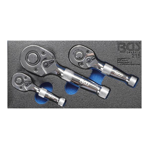 Bgs Mini-Umschaltknarren-Satz 6,3 Mm (1/4 Zoll) / 10 Mm (3/8 Zoll) / 12,5 Mm (1/2 Zoll) 3 Teilig ; Bgs Technic (215)-image