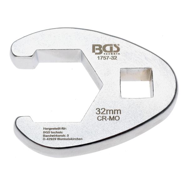 BGS HahnenfußSchlüSsel Antrieb Innenvierkant 12,5 Mm (1/2") SW 32 Mm ; BGS Technic (1757-32)-image