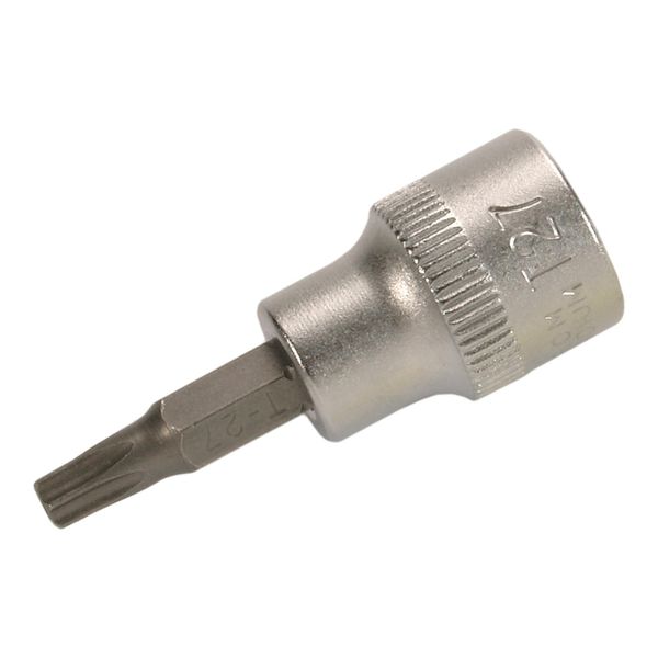 BGS Bit-Einsatz Antrieb Innenvierkant 10 Mm (3/8") T-Profil (FüR Tx) Mit Bohrung T27 ; BGS Technic (2573)-image